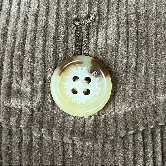 VTG Lauren Ralph Lauren Womens 16 Soft Brown Corduroy Blazer Jacket Collegiate - Picture 11 of 14